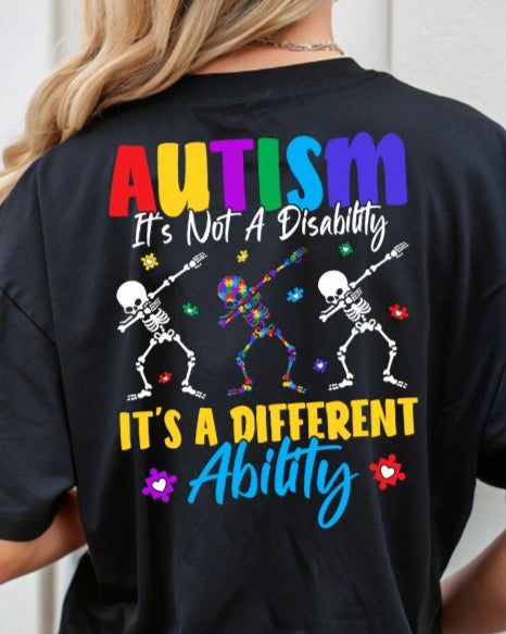 Autism Awareness and Acceptance Skeleton Shirt
